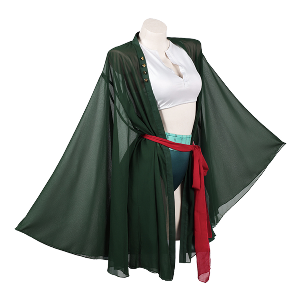 Anime Zoro Cosplay Female - زي تنكري نسائي لشخصية رورونوا زورو،