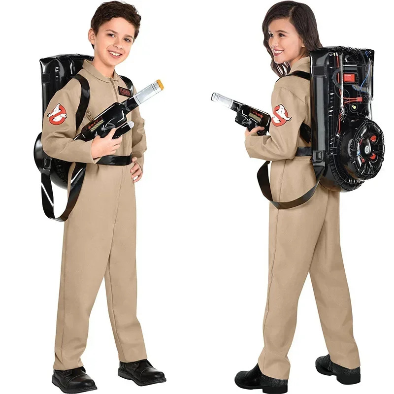 Kids Cosplay Anime - زي الهالوين للأطفال الأب Ghostbusters زي