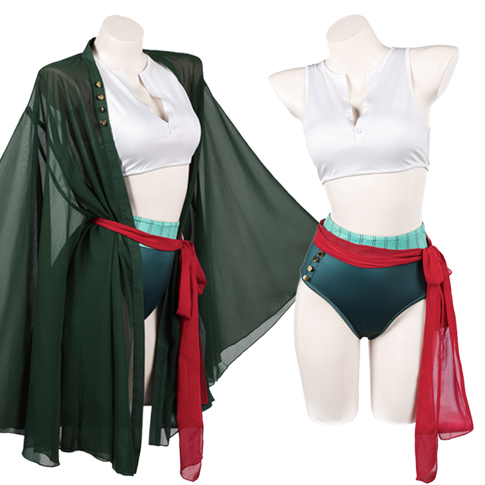 Anime Zoro Cosplay Female - ملابس سباحة تنكرية مثيرة لشخصية رورونوا