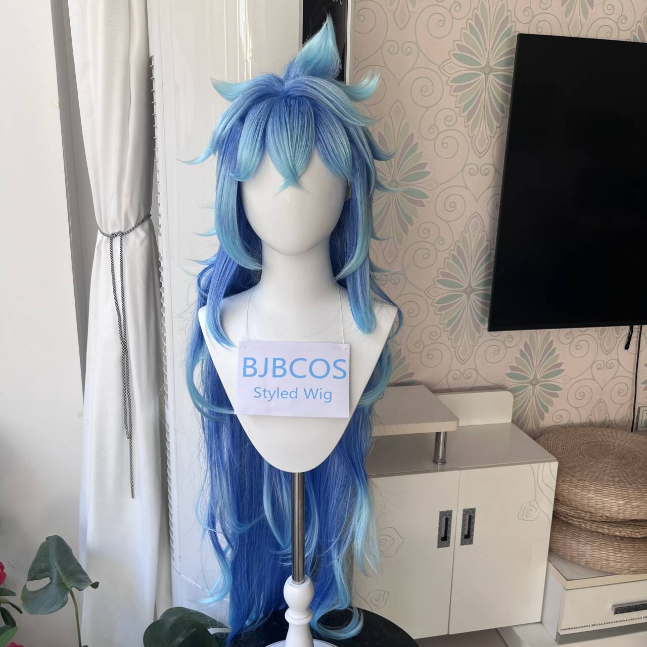 Anime Cosplay Male - شعر مستعار أنيق بطول 110 سم،