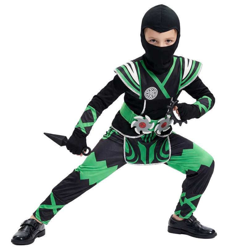 Kids Cosplay Anime - مجموعة أزياء النينجا اليابانية للأطفال، زي