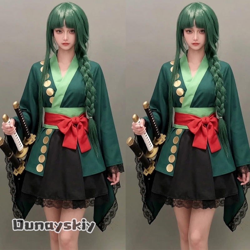 Anime Zoro Cosplay Female - زي تنكري أنمي رورونوا زورو على