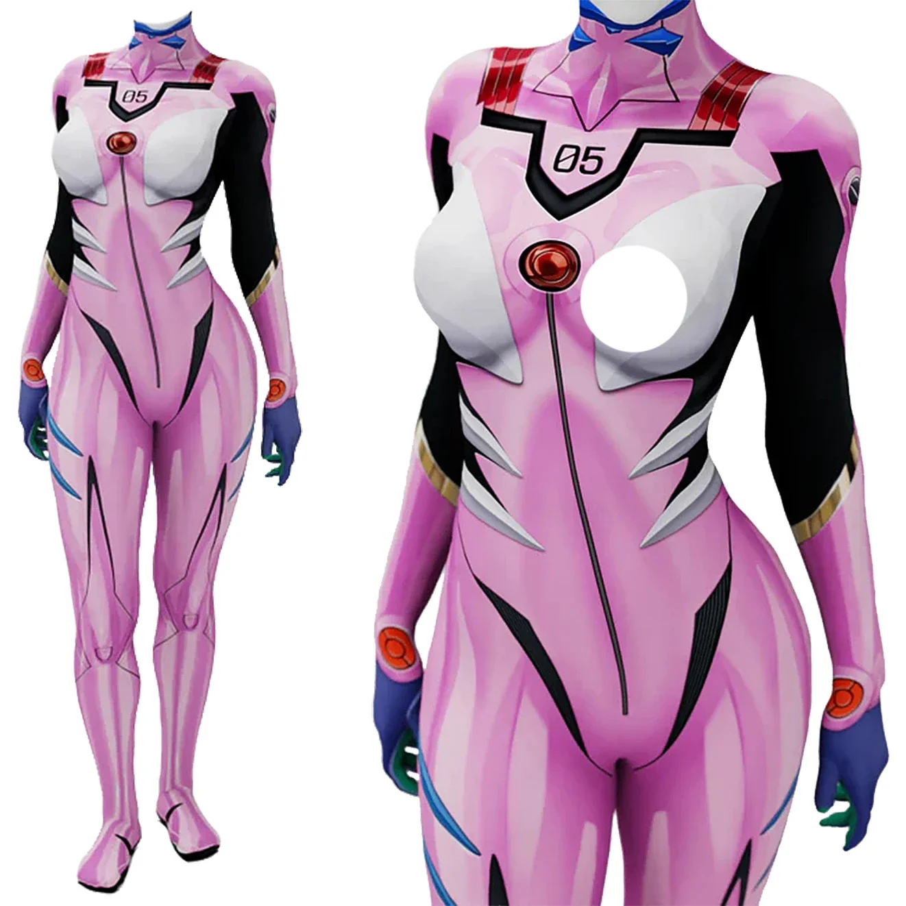 Anime Cosplay Bodysuit - أزياء أنيمي إيفا 05 ماكينامي التأثيرية
