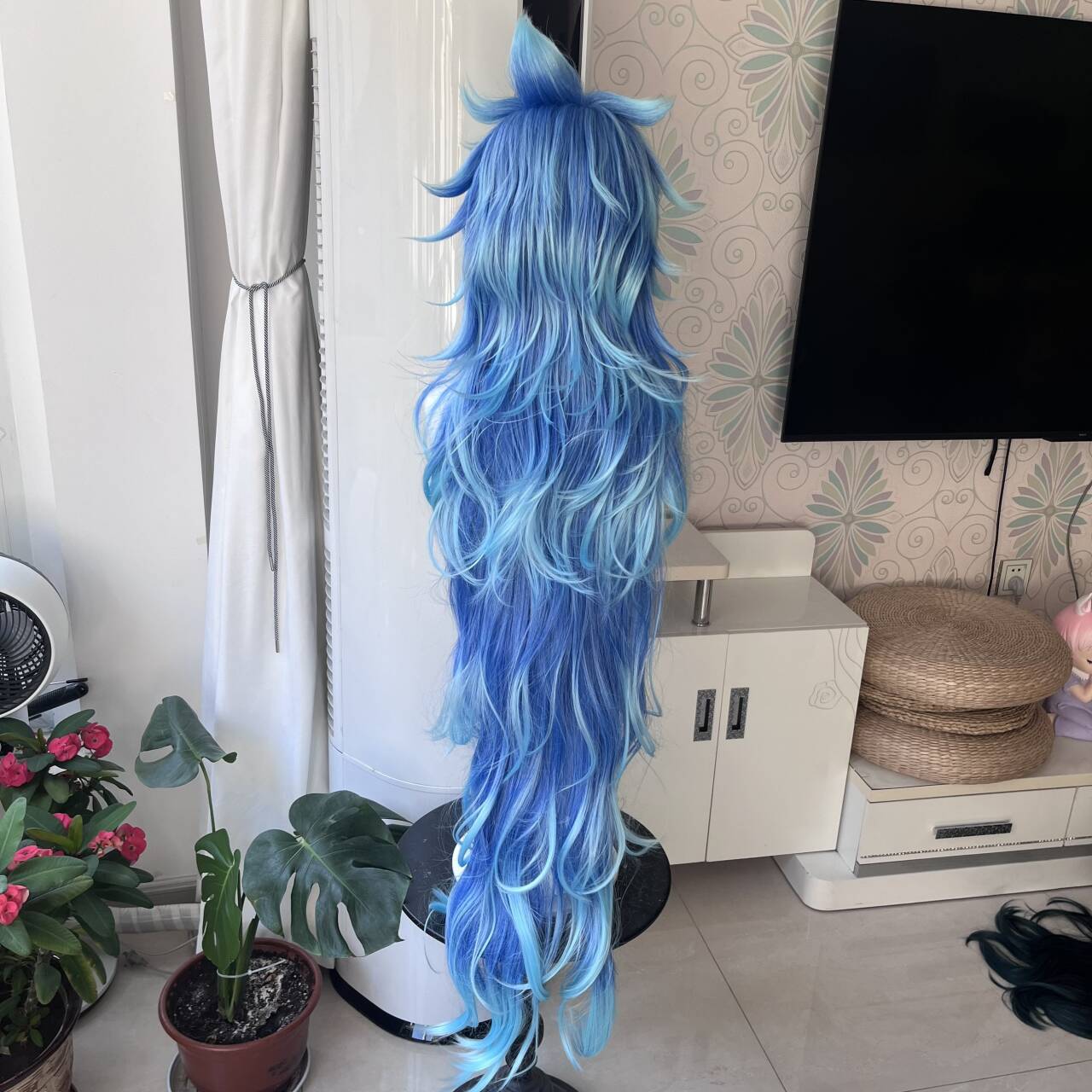 شعر مستعار أنيق بطول 110 سم، ش - مراجعة Anime Cosplay Male وسعره